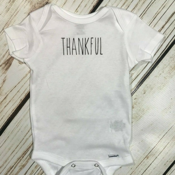 Gerber Onesie Thankful Rae Dunn Inspired 0-3 M - Picture 5 of 5